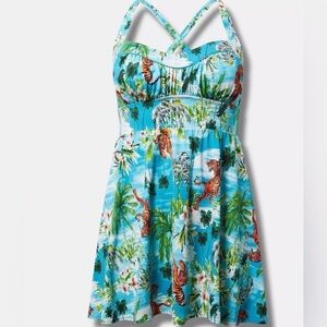 Tropical Tiger Swim Dress